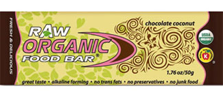 Organic Food Bar Kosher RAW Chocolate Coconut 12 Bars